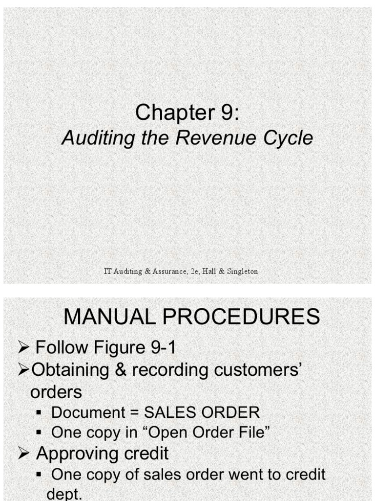 Chapter 9 Auditing Of Revenue Cycle Compatibility Mode PDF 
