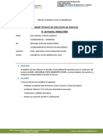 Informe Técnico de Ejecucion de Servicio #De Pedido: 3008227888