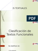 Clasificación de Textos Funcionales Hoy