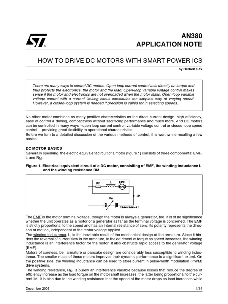 How To Drive DC Motors With Smart Power Ics | PDF | Electric Motor ...