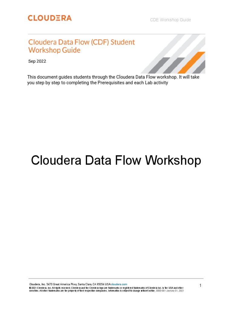 Student Guide - Cloudera Data Flow Workshop - CDF - PC | PDF ...