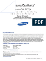 ATT SGH-i897 Captivate Spanish User Manual Samsung Tactil