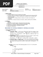 For The Students - MODULE 3 - Week 5-7 - Numerical Techniques in Describing Data