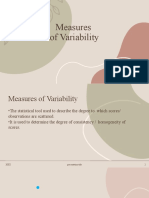Measures of Variability