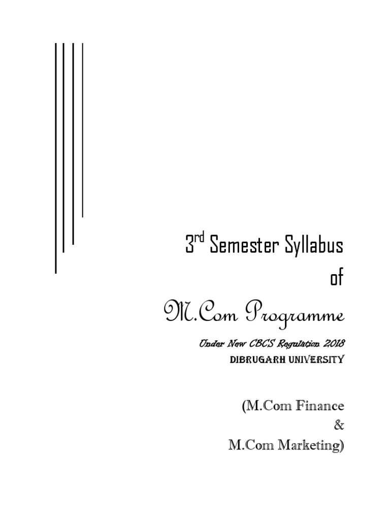 3rd Semester Syllabus | PDF | Long Run And Short Run | Brand