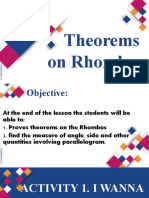 Theorems Rhombus