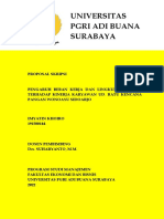 PENGARUH BEBAN KERJA DAN LINGKUNGAN KERJA TERHADAP KINERJA KARYAWAN