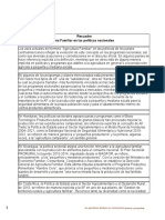 La Agricultura Familiar en Las Políticas Nacionales