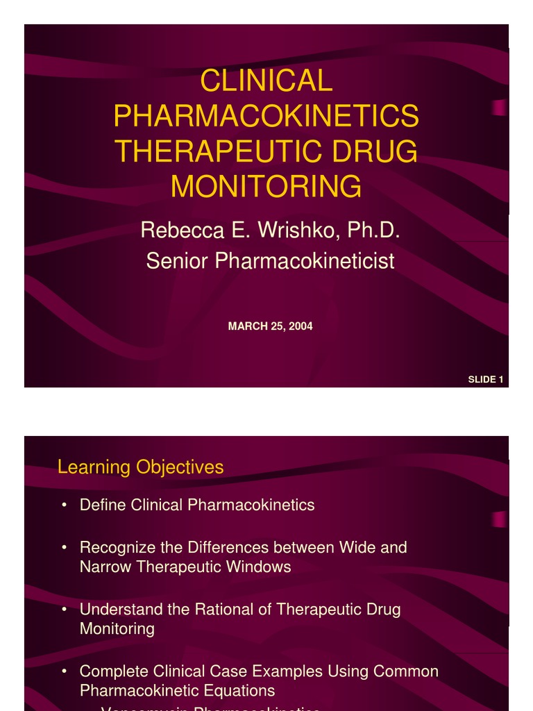 Clinical Pharmacokinetics Therapeutic Drug Monitoring | PDF