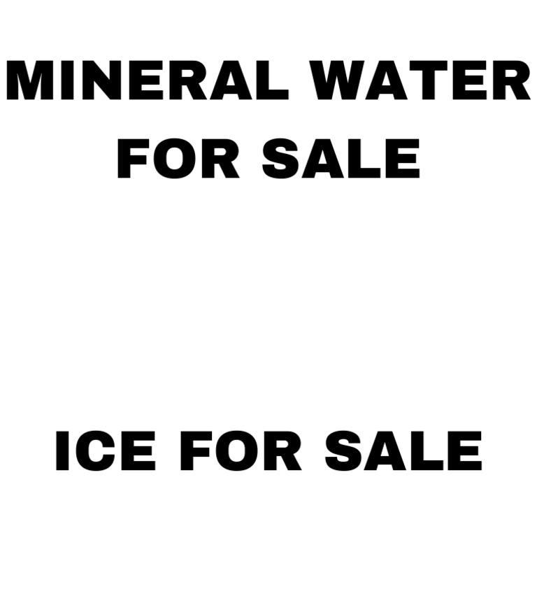 Mineral Water For Sale PDF
