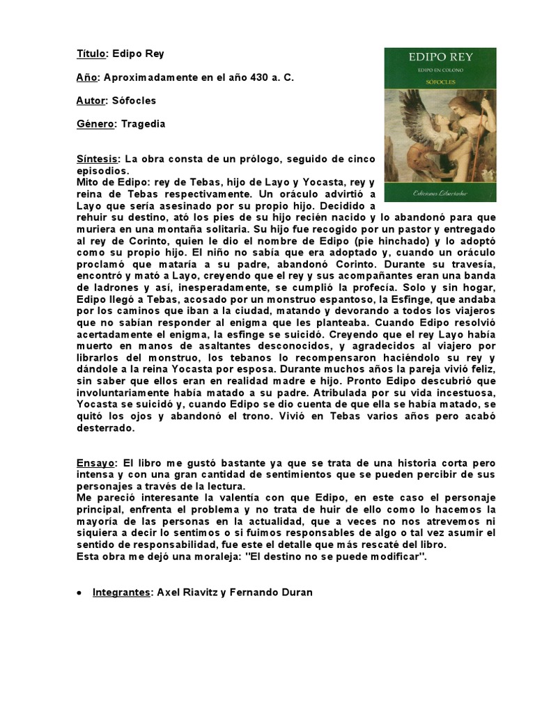 Edipo Rey | PDF