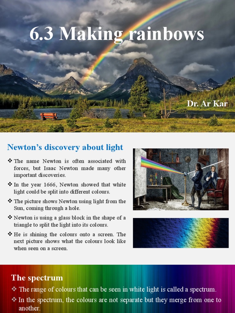 Understanding Rainbows and Light | PDF | Rainbow | Light