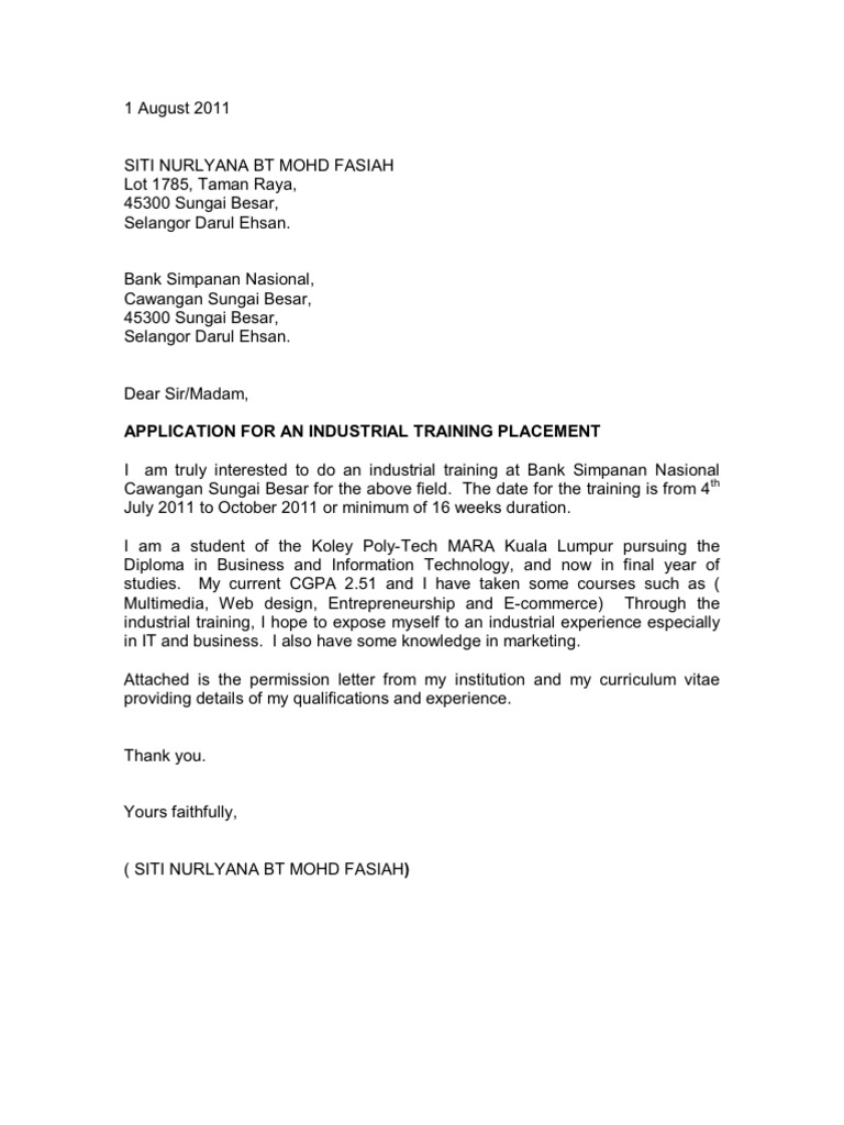 Industrial Training Application Guide | PDF | Career & Growth | Business