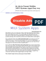 How To Disable Ads in Xiaomi Mobiles