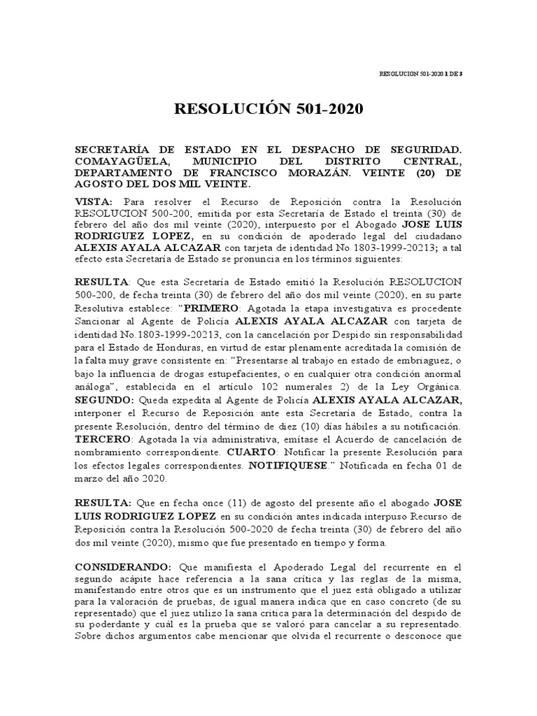 Recurso de Reposicion Ejemplo | PDF | Justicia | Crimen y violencia