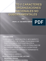 Concepto y Caracteristicas de Las Organizaciones Internacionales No Gubernamentales