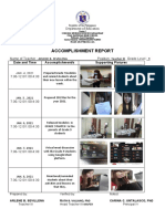 Sual National High School Teacher's Accomplishment Report