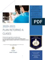 Protocolo Retorno A Clases Colegio Marie Poussepin 2020 2021