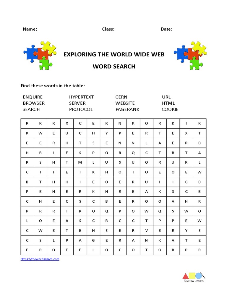 Computer Parts Word Search - WordMint