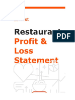 Toast Profit Loss Statement Template 2022