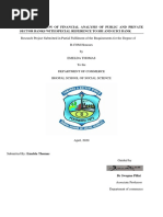 Comparison of Financial Analysis of Public and Private Sector Banks With Special Reference To Sbi and Icici Bank