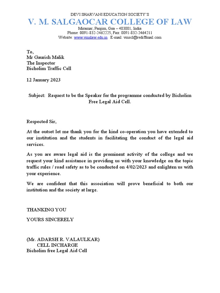 Letter To Inspector 2 | PDF