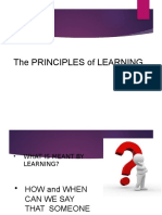 The Principles of Learning: Prepared By: Allain