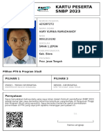 Kartu Peserta SNBP 2023: 423287272 Hary Kurnia Ramadhandy 0051213192 Sman 1 Jepon Kab. Blora Prov. Jawa Tengah