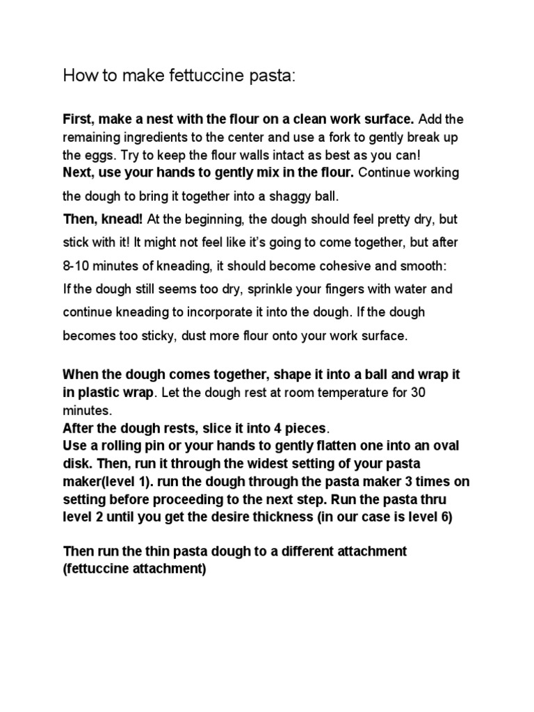 Pasta Preparation PDF