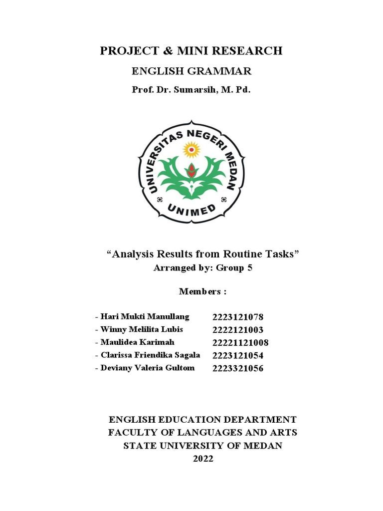 Mini Research on English Grammar Skills | PDF | English Language | Verb
