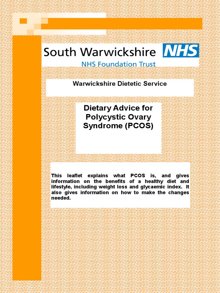 Dietary Advice For Polycystic Ovary Syndrome A4 2019 | PDF | Polycystic ...
