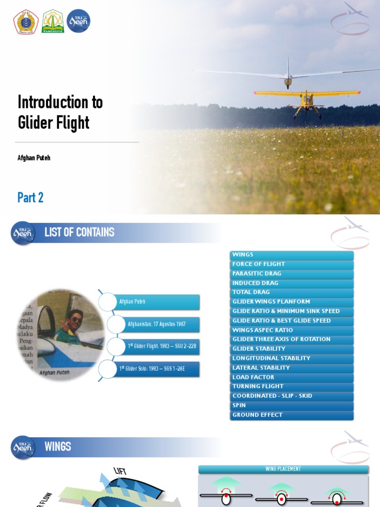 Introduction To Glider Flight Part 2 PDF Drag (Physics) Glider