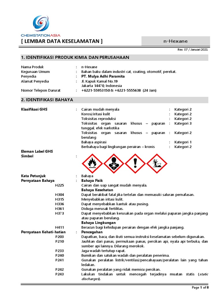 SDS NHexane (In) Rev. 07 PDF