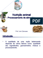 Processamento de alimentos para nutrição animal