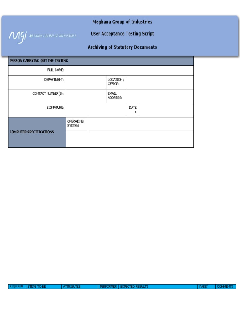 Archiving Workflow Test Script | PDF | Login | Software Engineering