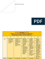 Phiếu điểm - TERM PAPER RUBRICS