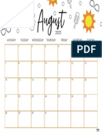 Printable August 2023 Calendar 33