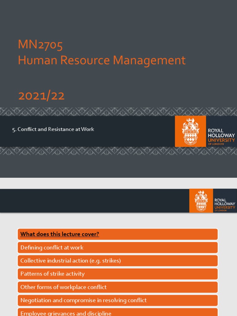 Conflict Pdf Strike Action Employment