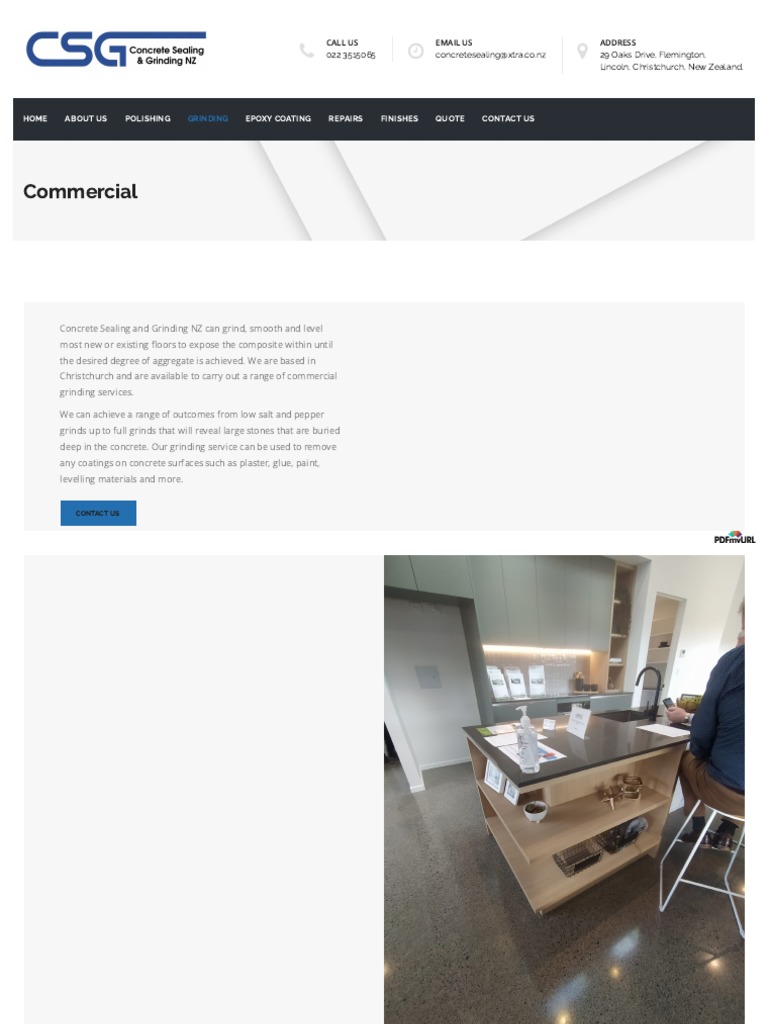 Commercial Grinding Services in Christchurch PDF Concrete Materials