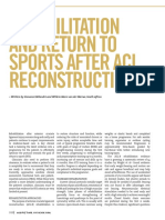 Rehabilitation and Return To Sports After Acl Reconstruction