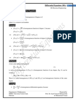 Homogeneous Differntial Equation