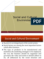 Social and Cultural Environment