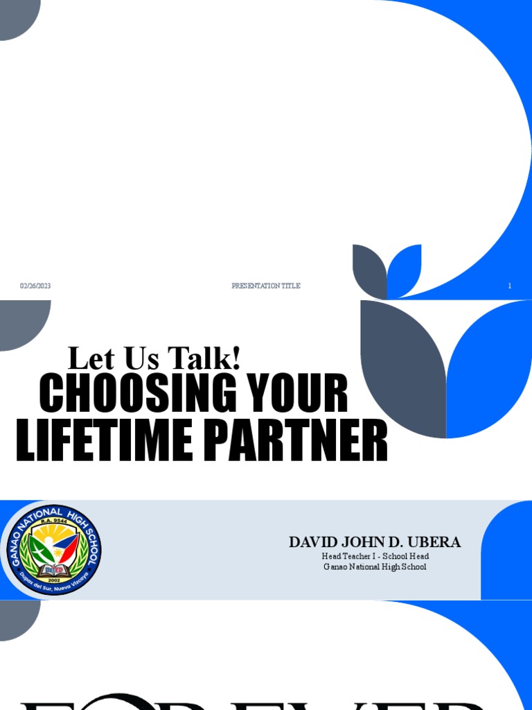 Choosing Your Lifetime Partner PDF
