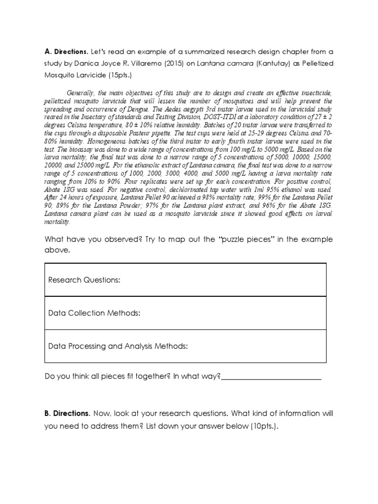 Learning Task 2 Methodology PDF Mosquito