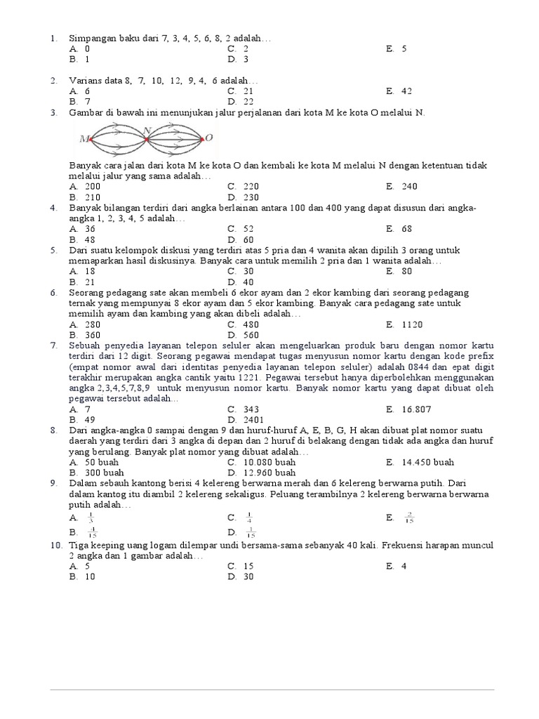 Soal Mat H5 | PDF