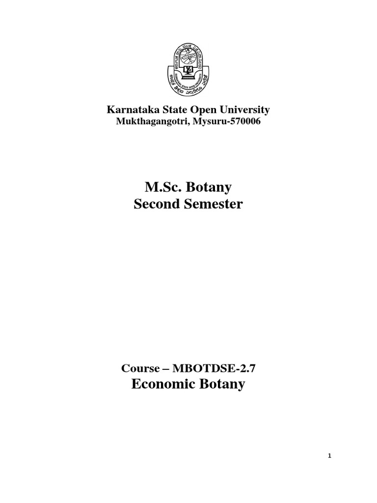 MBOTDSE 2.7Economic Botany PDF