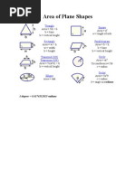 Area Formulas for Plane Shapes | PDF | Area | Teaching Mathematics
