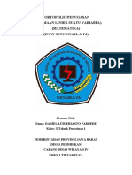 Portofolio/Penugasan (Persamaan Linier Suatu Variabel) (Matematika) (Enny Setyowati, S. PD)