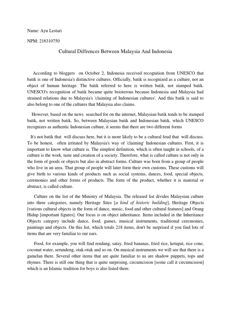 Narrative Essay Ayu Pdf Indonesia Southeast Asia