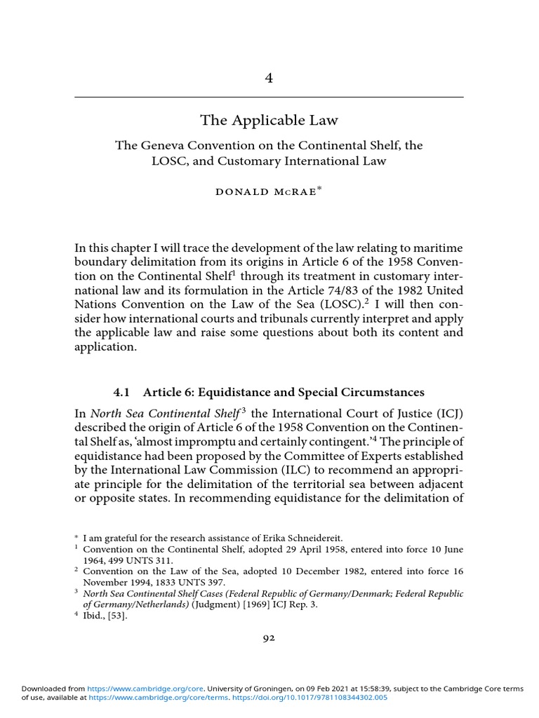 The Geneva Convention On The Continental Shelf, The PDF